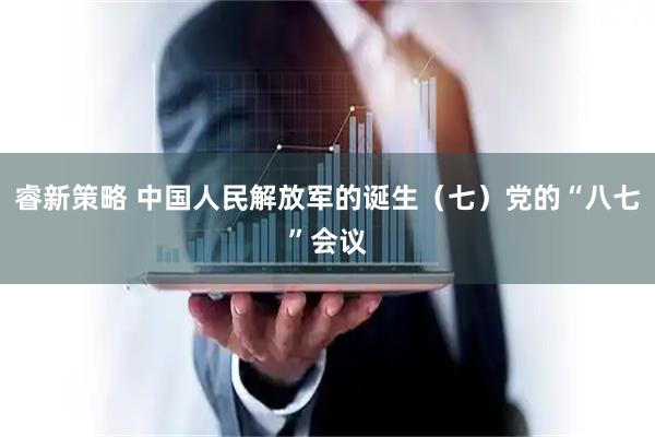 睿新策略 中国人民解放军的诞生（七）党的“八七”会议